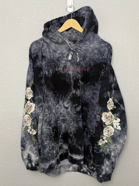 Civil Regime Other - CIVIL REGIME | Lighting /Night Fog Wash Hoodie | Floral Accents | Size XL